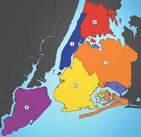 Maps New York City Map 5 Boroughs