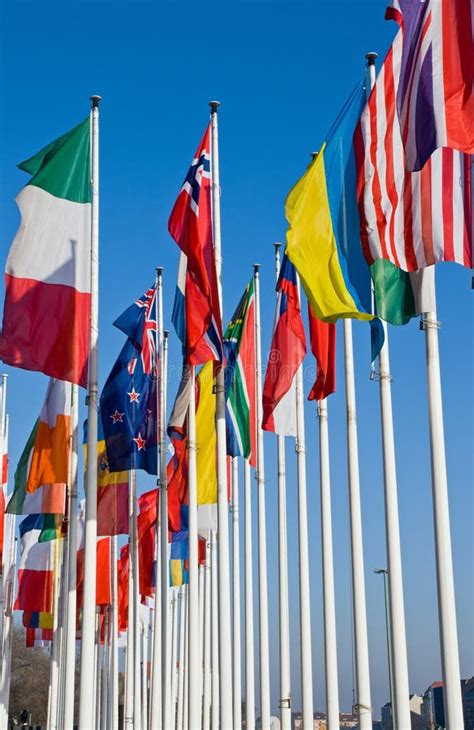 Colorful Flags From Different Countries Stock Photo Image Of