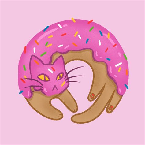 Donut Cat Illustration