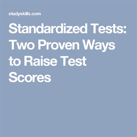 How To Raise Test Scores