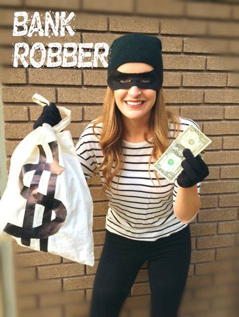 Bank Robber With Black Leggings Diy Halloween Costumes For Women