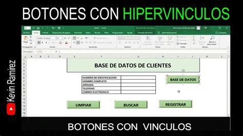 Insertar Botones Con Hipervinculos En Excel Youtube