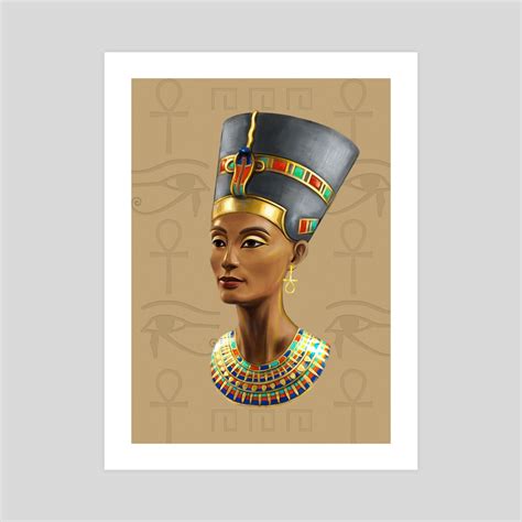 Digital Drawing Nefertiti An Art Print By Josephine Popova Inprnt