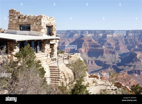 Lookout Studio At Grand Canyon Village In Arizona Usa Stock Photo