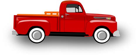 Automobile Clipart Back Of Old Red Pick Up Truck Clip Art Library