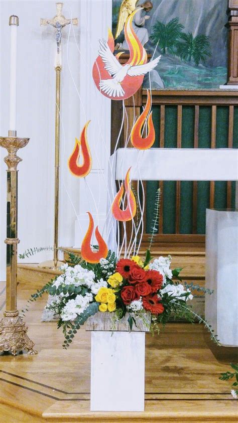 Holy Spirit Confirmation Altar Flowers Church Flower Arrangements