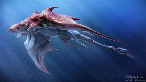 Sea Ray Jia Hao Sea Creatures Drawing Creature Concept Sea Monster Art