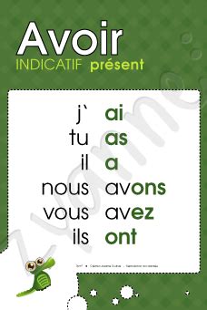 Verbe intransitif, verbe transitif indirect du 1 er groupe / auxiliaire avoir. Avoir - Ind. Présent | Verbe avoir, Mots français, Parler ...