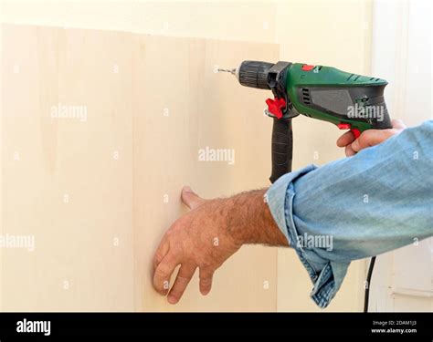 Human Hand Holding Drill Machine Stock Photo Alamy