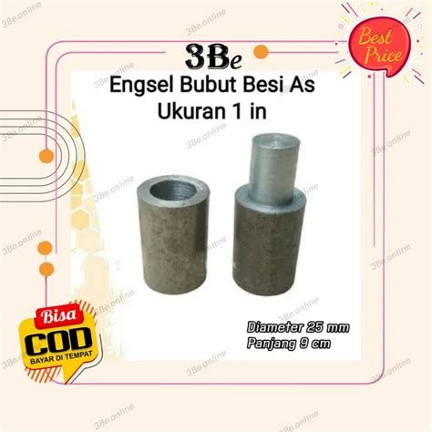 Engsel Bubut Besi As 1 Inch Panjang 9cm Engsel Pintu Pagar Besi Gerbang