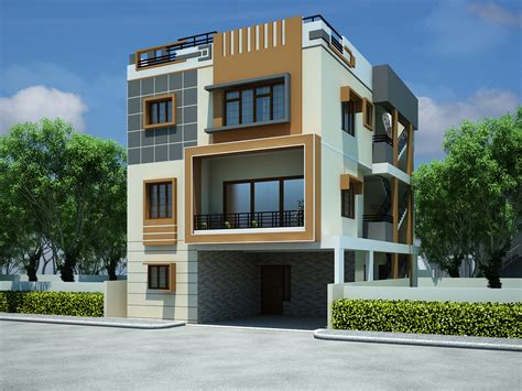 Small Home Exterior Design 3d View On Behance