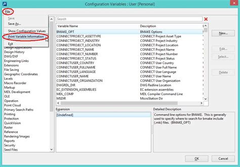 How To Create A List Of All Connect Edition Configuration Variables