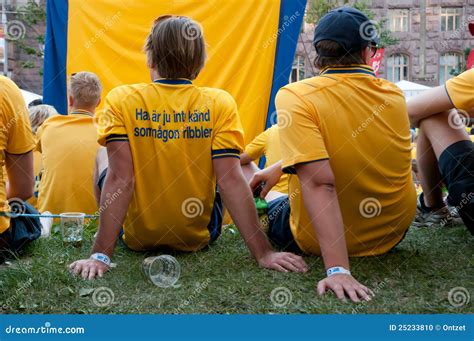 Swedish Football Fans On Euro 2012 Editorial Image Image Of Fans European 25233810
