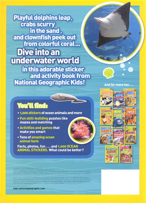National Geographic Kids On Ocean Animals Sticker Activity Book