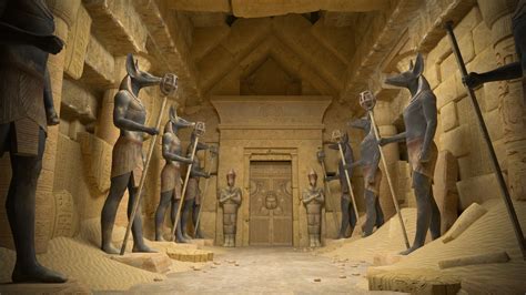 building house mummy egyptian temple 3d model