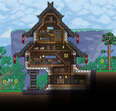 Want to build an epic base and impress your friends? PC - Ballin' houses by Eiv | Terraria house ideas ...