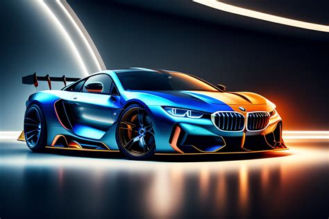 Lexica Bmw Supercar With Glowing Graphics In Bmw Dealership