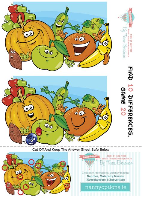 Games For Kids Find 10 Differences Game 20 Nanny