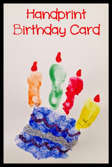 Handprint Birthday Card Birthday Card Craft Grandma Birthday Card