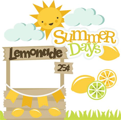 Summer Days SVG files lemonade stand svg file sun svg file lemon svg file cute svg cuts