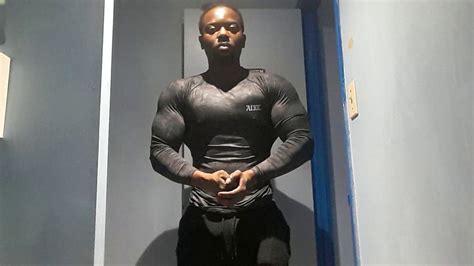 Black Muscle Man Flexing Youtube