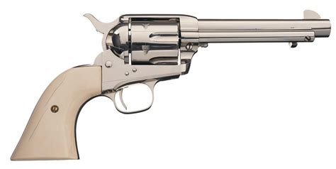 Nickel Plated First Generation Colt Single Action Army Revolver With