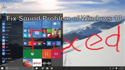 How To Fix Sound Problem Of Windows 10100 W Youtube