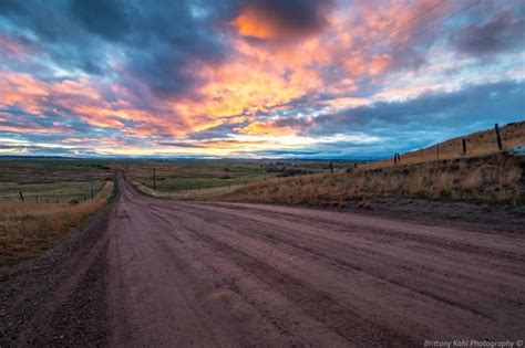 Backroad Sunset Fan Photofridayblack Hills And Badlands South Dakota