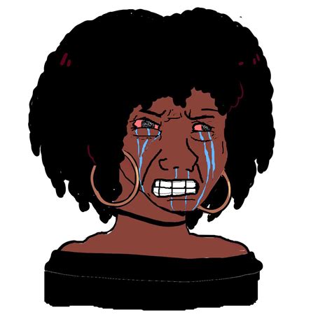 crying black wojak girl r wojaktemplate