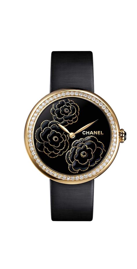 Chanel Mademoiselle Privé Camellia Maki E Watch In Yellow