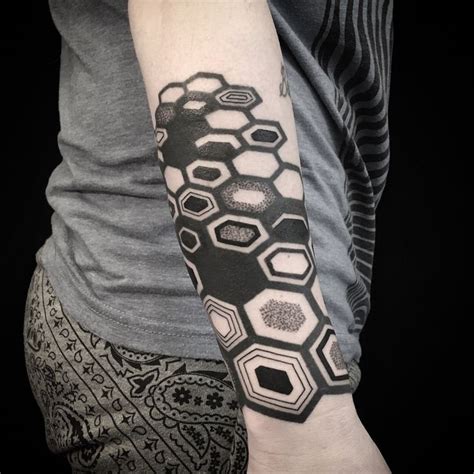 Hexagon Spiral Hexagon Tattoo Triangle Tattoo New Tat
