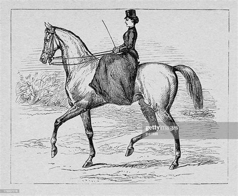 19th Century Woman Riding With A Horse High Res Vector Graphic Getty