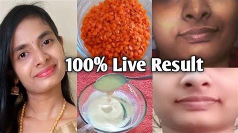 Skin Whitening Face Pack In Telugumasoor Dall Face Pack100 Live