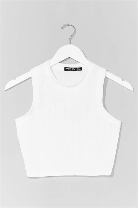 Cropped Tank Top Outfit Tank Top Outfits White Crop Top Tank Ribbed