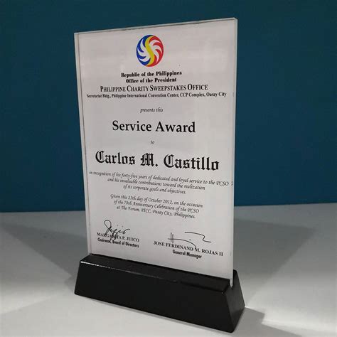 Acrylic Plaque Philippines Custom Engraved Awards