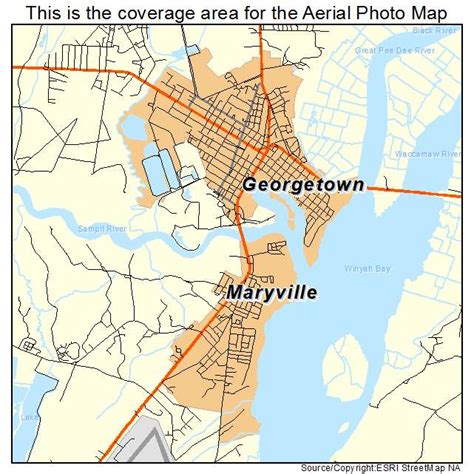Aerial Photography Map Of Georgetown Sc South Carolina