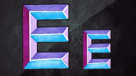When using block letters, the letters can be lower or upper case. How To Draw 3D Letters || 3D Graffiti || Draw Letter E In ...