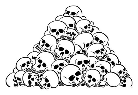 Drawing Of A Pile Of Skulls Illustrations Royalty Free Vector Graphics