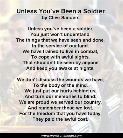 Army Quotes And Poems Quotesgram