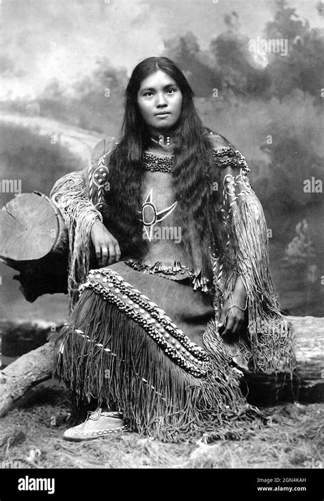 Young Kiowa Indian Woman By George A Addison C 1895 Stock Photo Alamy