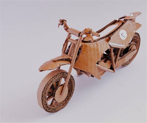 How To Make A Cardboard Model Dirt Bike 13 Steps With Pictures