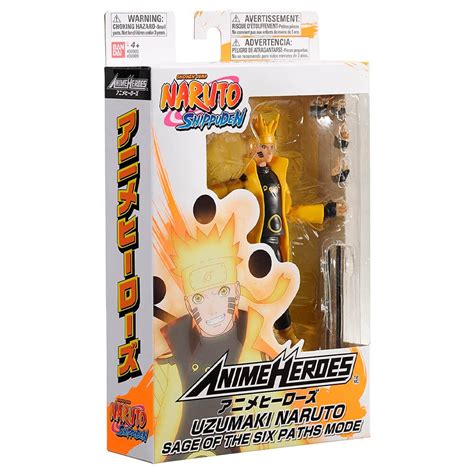 Boneco Anime Heroes Uzumaki Naruto Modo Sábio Do Seis Caminhos Bazaar