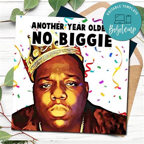 Notorious Big Birthday Card Template To Print At Home Diy