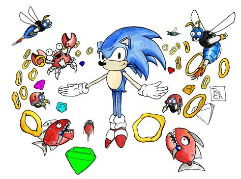 Allow the lines to connect in sharp points. Sonic Drawing Games at PaintingValley.com | Explore ...