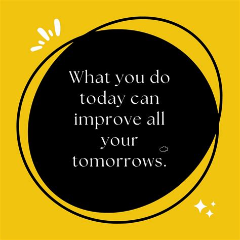 What You Do Today Can Improve All Your Tomorrows Motivational Quote On Yellow Background