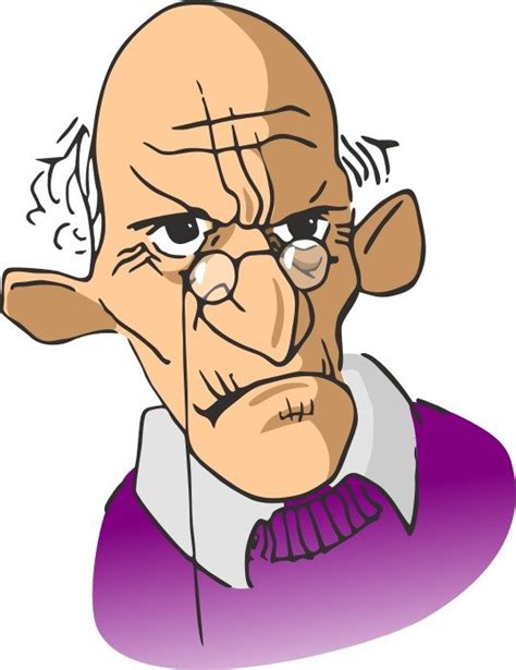 Grumpy Old Man Cartoon Character N2 Free Image Download