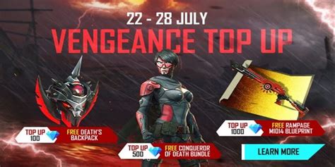 Free fire is the ultimate survival shooter game available on mobile. Free Fire Vengeance Top Up Event Details - Mobile Mode Gaming