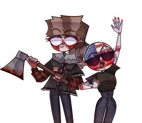 Countryhumans Canada And America Country Art America Cool Countries