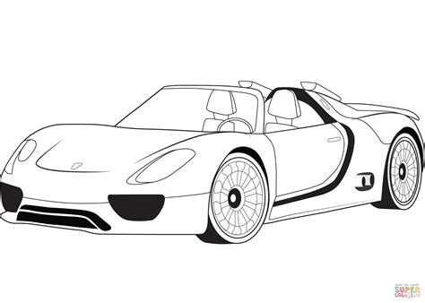 Ausmalbilder Porsche 918 Spyder Cars Coloring Pages Race Car Porn Sex