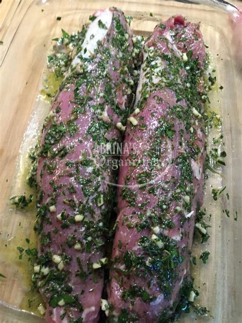 Put them in a pan lined with al foil (shiny side up). Grilled Herbed Pork Tenderloin Recipe |Sabrina's Organizing